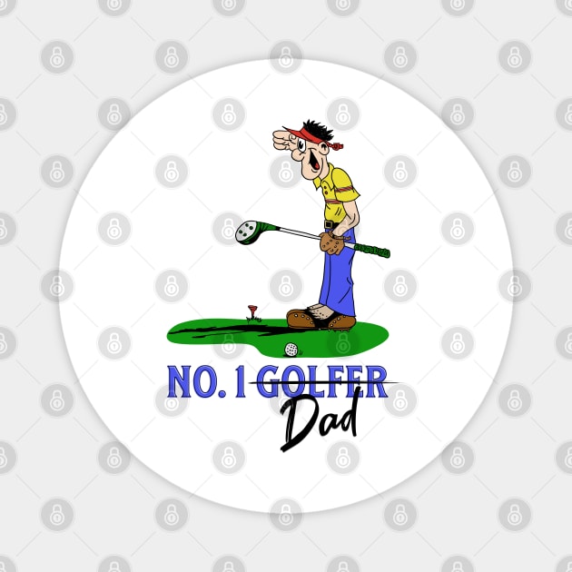 No. 1 Golfer Dad Magnet by HolidayBug